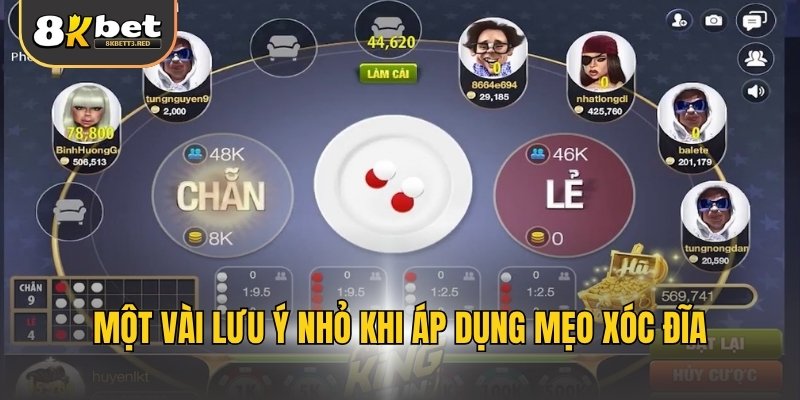 Một vài lưu ý nhỏ khi áp dụng mẹo xóc đĩa